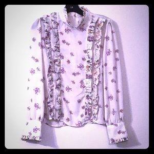 🌺Trendy Ruffle Collar Floral Blouse
